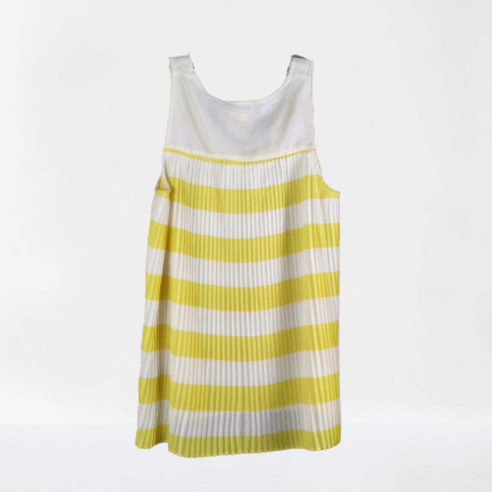 Anthropologie Maeve Striped Pleated Tank Top Sz. 2 - Picture 4 of 8